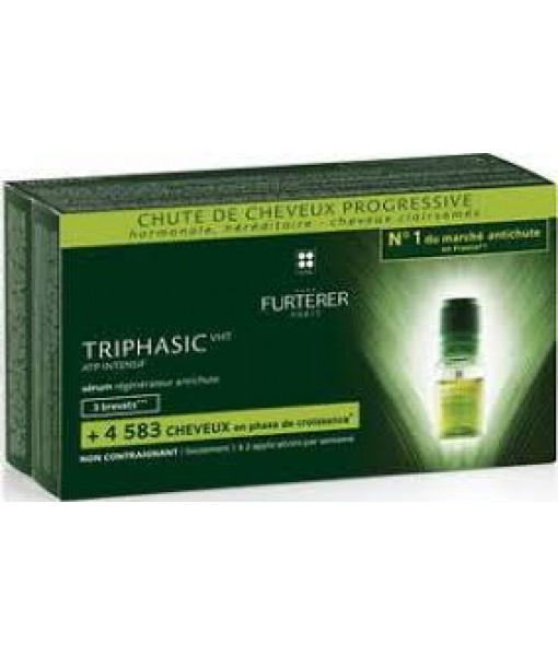 Traitement antichute progressive Triphasic René Furterer 16x5.5ml ampoules