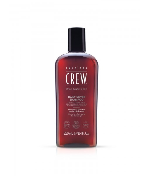 Shampooing quotidien spécial cheveux gris American crew 250ml